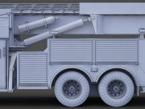 Fire Truck 02 Model 3D