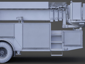 Fire Truck 02 Model 3D