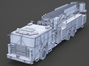 Fire Truck 02 Model 3D