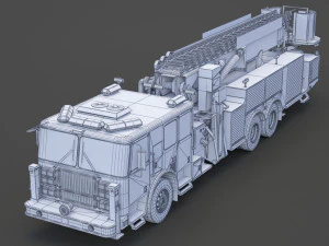 Fire Truck 02 3D Model