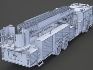Fire Truck 02 Model 3D
