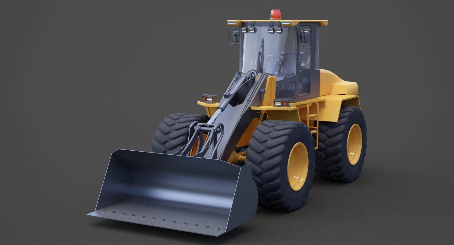 Industrial Vehicle - bulldozer 01 3D Model .c4d .max .obj .3ds .fbx .stl .blend 