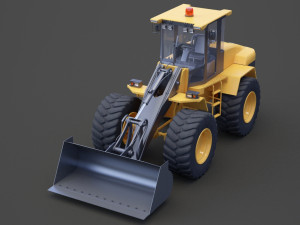 Industrial Vehicle - bulldozer 01 Modelo 3D