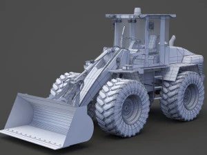 Industrial Vehicle - bulldozer 01 3D Model