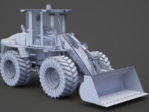 Industrial Vehicle - bulldozer 01 Modelo 3D