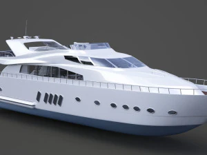 Photorealistic Yacht 02 3D Model