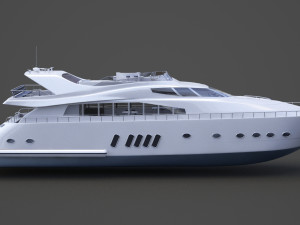 Photorealistic Yacht 02 3D Model