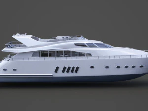 Photorealistic Yacht 02 3D Model