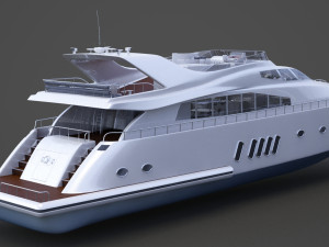 Photorealistic Yacht 02 3D Model