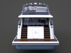 Photorealistic Yacht 02 3D Model