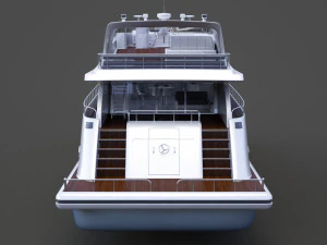 Photorealistic Yacht 02 3D Model