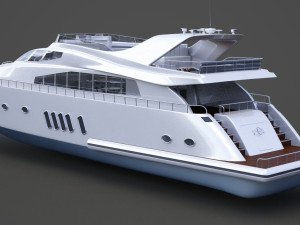 Photorealistic Yacht 02 3D Model