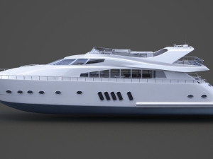 Photorealistic Yacht 02 3D Model