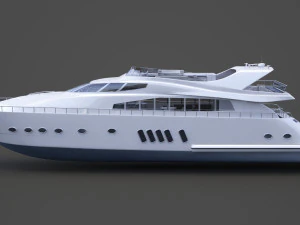Photorealistic Yacht 02 3D Model