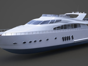 Photorealistic Yacht 02 3D Model