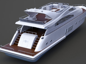 Photorealistic Yacht 02 3D Model