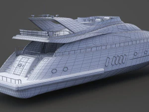 Photorealistic Yacht 02 3D Model