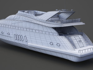 Photorealistic Yacht 02 3D Model