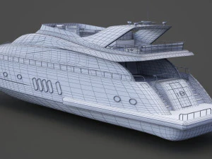 Photorealistic Yacht 02 3D Model