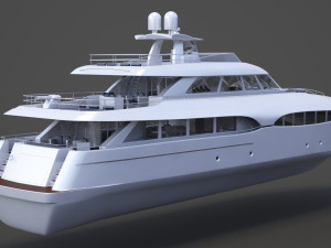 Photorealistic Yacht 03 3D Модель