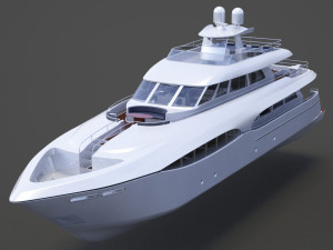 Photorealistic Yacht 03 3D Модель