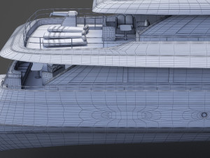 Photorealistic Yacht 03 3D Модель
