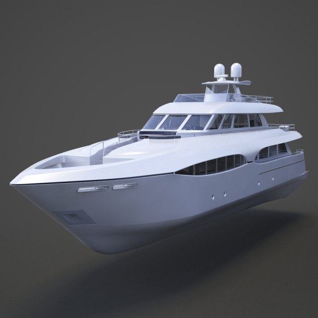 Photorealistic Yacht 03 3D Модель .c4d .max .obj .3ds .fbx .stl .blend 