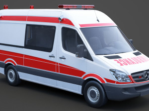 Mercedes Benz Sprinter Ambulance 3D Модель
