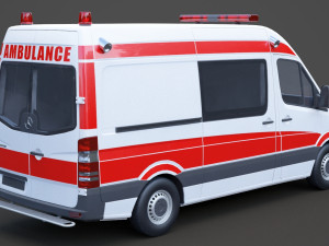 Mercedes Benz Sprinter Ambulance 3D Модель