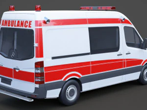 Mercedes Benz Sprinter Ambulance 3D Model