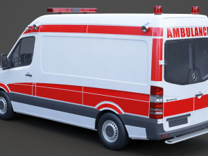 Mercedes Benz Sprinter Ambulance 3D Модель