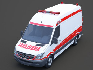 Mercedes Benz Sprinter Ambulance 3D Модель