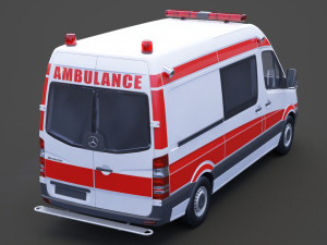 Mercedes Benz Sprinter Ambulance 3D Модель