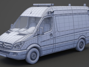 Mercedes Benz Sprinter Ambulance 3D Модель