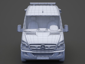 Mercedes Benz Sprinter Ambulance 3D Модель