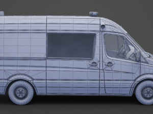 Mercedes Benz Sprinter Ambulance 3D Модель