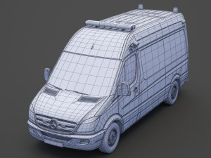 Mercedes Benz Sprinter Ambulance 3D Модель