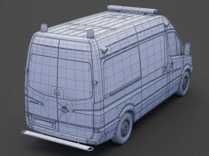 Mercedes Benz Sprinter Ambulance 3D Model