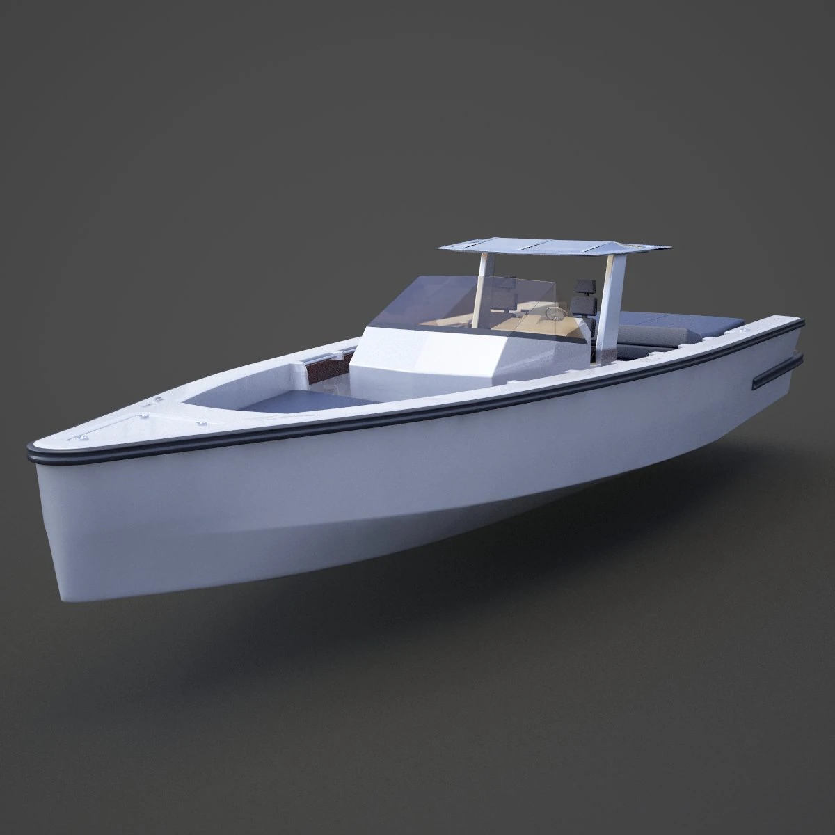 Motor Boat 04 3D Model .c4d .max .obj .3ds .fbx .stl .blend 