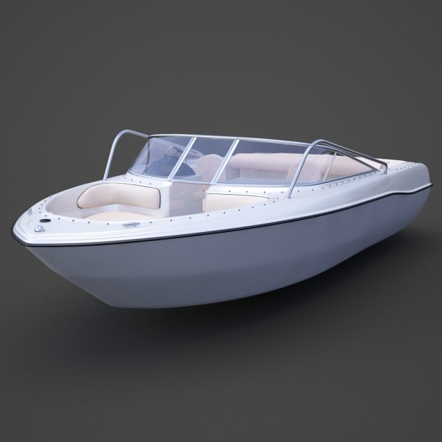Motor Boat 05 3D 模型 .c4d .max .obj .3ds .fbx .stl .blend 