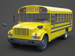 School Bus 01 3D Model
