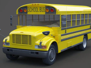 School Bus 01 3D Model