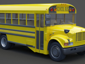 School Bus 01 Modèle 3D