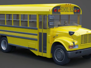 School Bus 01 3D Model