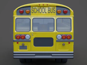 School Bus 01 3D Model