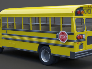 School Bus 01 Modèle 3D