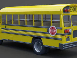 School Bus 01 3D Model