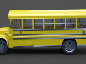 School Bus 01 Modèle 3D