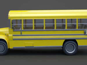 School Bus 01 3D Model