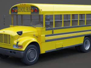 School Bus 01 3D Model